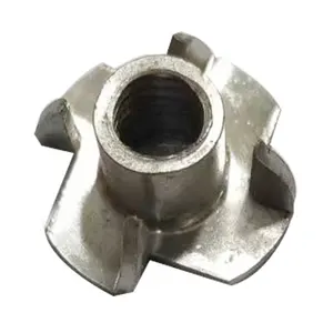 M4 M6 M10 Super Duplex Stainless steel Plain SAF 2205 2507 A286 904L 1.4410 4 Claw 4 Prong Furniture Tee Nut with Pronge DIN1624