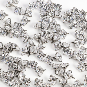 G23 Titanium ASTM F136 <b>Long</b> Thread Prong-Set Zircon Studs | Hypoallergenic Body Jewelry | Easy-Secure Replacement Tops - Product Image 2
