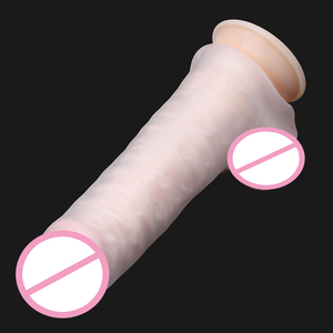 Anello per Pene Bianco Allungante e Ispessente, Preservativo Riutilizzabile, Estensore per Pene - Product Image 5