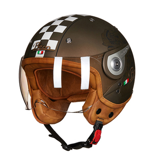 <span class=keywords><strong>Casco</strong></span> de Motocicleta con Visera de Burbuja, Máscara de Cara Abierta, Gafas de Scooter, <span class=keywords><strong>Casco</strong></span> de Moto Vintage, Novedad de 2017, 3/4 - Product Image 5