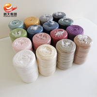 Chine fabricant tricot à la main crochet 100m rouleau 6mm 100% polyester fil plat