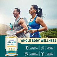 Gélules OEM Calcium Magnésium Zinc Vitamine D3 1000UI & K2 MK7 – Complément pour la Santé Osseuse et le Soutien Immunitaire – Vitamine D3 K2 B12 en Gélules