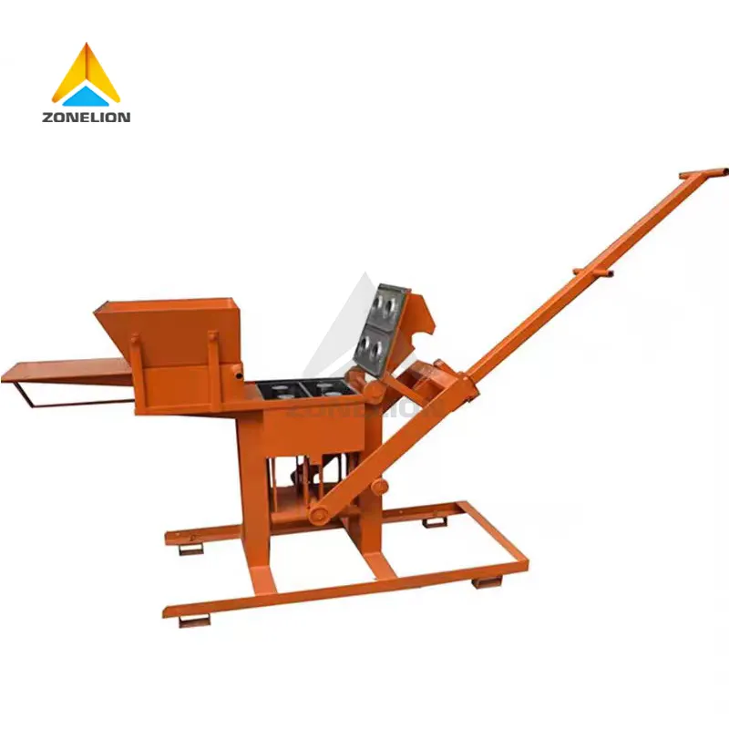 ZON2-40 Manual Soil Interlocking Brick Making Machine From China On Sale