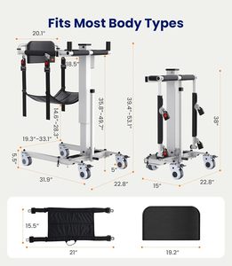 Electric Folding Transfer Lift Portable Medical Patient Lift With Sling Elderly Mobility Aid Easy Storage 440LBS Capacity - Product Image 2