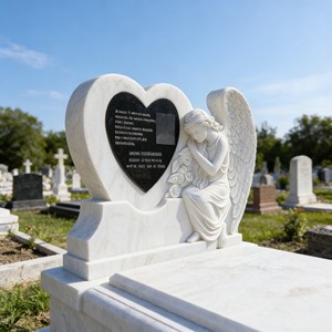 Высококачественный европейский современный дизайн, черный гранитный надгробный памятник, мемориал из натурального камня, индивидуальный заказ - Product Image 4