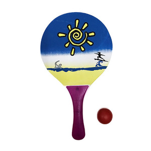 2025 Đồ Chơi Bãi Biển Tùy Chỉnh Màu Gỗ + Caster Raquete Bãi Biển Vợt Tennis Chơi Trò Chơi Mái Chèo Bóng - Product Image 2