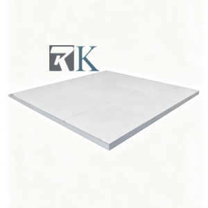 Portable Dance Floor Party Wedding Event Flooring with White <b>Platform</b> Aluminum Edging - Product Image 1