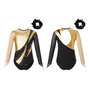 Ensemble de danse pour filles de 6 à 16 ans, justaucorps avec bandeau pour cheveux, danse de salon, gymnastique, patinage, spectacle sur scène, compétition - Product Image 2
