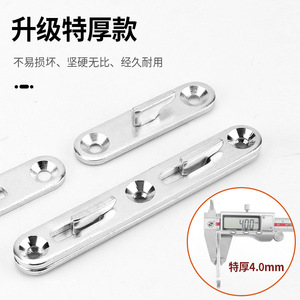 O'Leeford <b>Bed</b> Hinge Connector Thickened Cold Rolled Steel Nickel Plated Durable Furniture Hardware For <b>Bed</b> Frame Support - Product Image 4