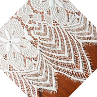 Découpe au laser dentelle blanche oeillet broderie dentelle tissu