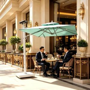 <span class=keywords><strong>Parasol</strong></span> de piscine électrique à télécommande solaire <span class=keywords><strong>LED</strong></span> en gros, personnalisé pour la vente au détail, pour jardin et bord de piscine - Product Image 3