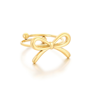 Bague ajustable en acier inoxydable couleur argent, motif cœur creux cubique, hypoallergénique, pour femme, usage quotidien - Product Image 1