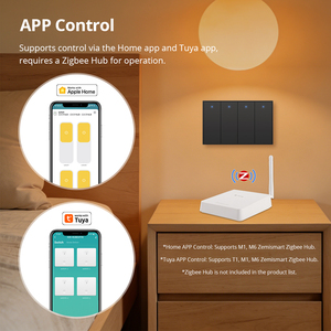 Interruptor de Luz de Pared Zigbee Zemismart Negro con Neutro, 1, 2, 3, 4 Botones, Interruptor Inteligente Compatible con la Aplicación Tuya, <span class=keywords><strong>Alexa</strong></span> y Google Home - Product Image 2