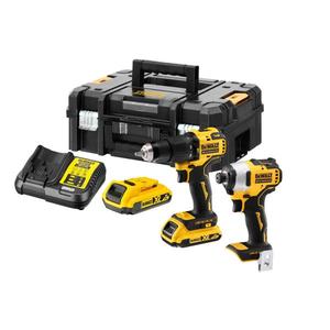 Kit perceuse-visseuse sans fil et clé à chocs DeWalt 20V Max avec chargeur de batterie et coffret - Product Image 1