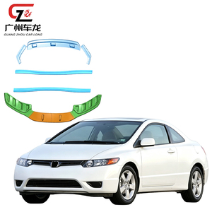 Pare-chocs de voiture pour <span class=keywords><strong>Honda</strong></span> <span class=keywords><strong>Civic</strong></span> <span class=keywords><strong>2006</strong></span> Coupé <span class=keywords><strong>2</strong></span> <span class=keywords><strong>portes</strong></span>, Lame avant, Lame arrière, Jupes latérales, Lame de diffuseur, Kits carrosserie en matériau ABS - Product Image 1