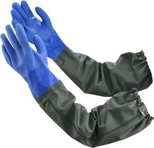<span class=keywords><strong>Guanti</strong></span> di Sicurezza in PVC Blu Resistenti agli Agenti Chimici, Acidi e Alcali, Extra Lunghi, Impermeabili, Resistenti all'Olio, per Pulizia di <span class=keywords><strong>Stagni</strong></span> e Fognature - Product Image 1