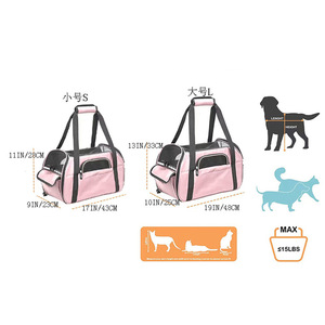 Transportín para Mascotas Aprobado por <span class=keywords><strong>IATA</strong></span>, 10 kg, con Laterales Blandos, para Viajes en Avión, para Perros y Gatos, con Tela Oxford 600D, para Asientos de Coche, Venta al Por Mayor - Product Image 3