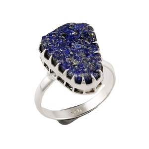 แหวนพลอยดิบไพฑูรย์925สำหรับผู้หญิงเครื่องประดับแฟชั่นสำหรับงานแต่งงานขายส่ง - Product Image 1