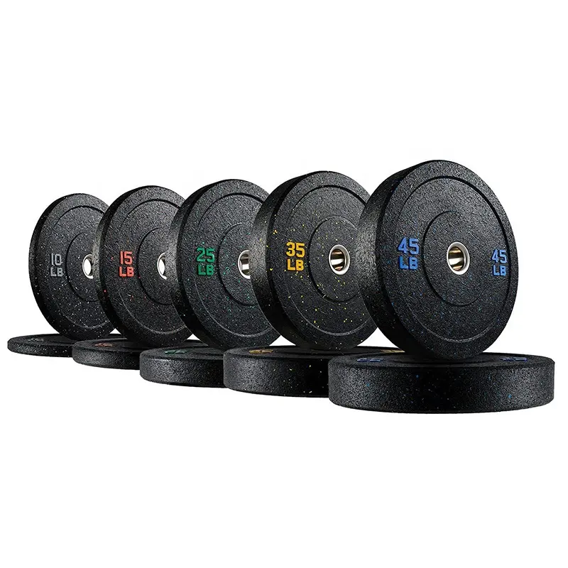 Vente en gros de plaques de poids de pare-chocs en caoutchouc 45lbs moules de fitness pour plaques de poids pour l'entraînement en force