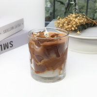 A07T Großhandel Matcha Latte Eis kaffee Food Jelly Gel Duftglas Kerzen für die Inneneinrichtung