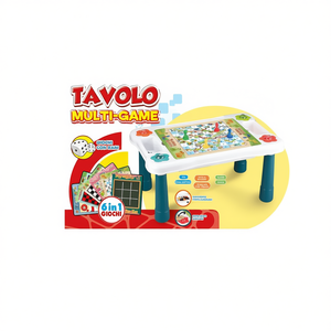 Mesa de Juegos Multifuncional 6 en 1 con Juegos de Dados para Niños de 3+ Años, Mesa de Juego con Almacenamiento de Accesorios y Dados Giratorios - Product Image 2