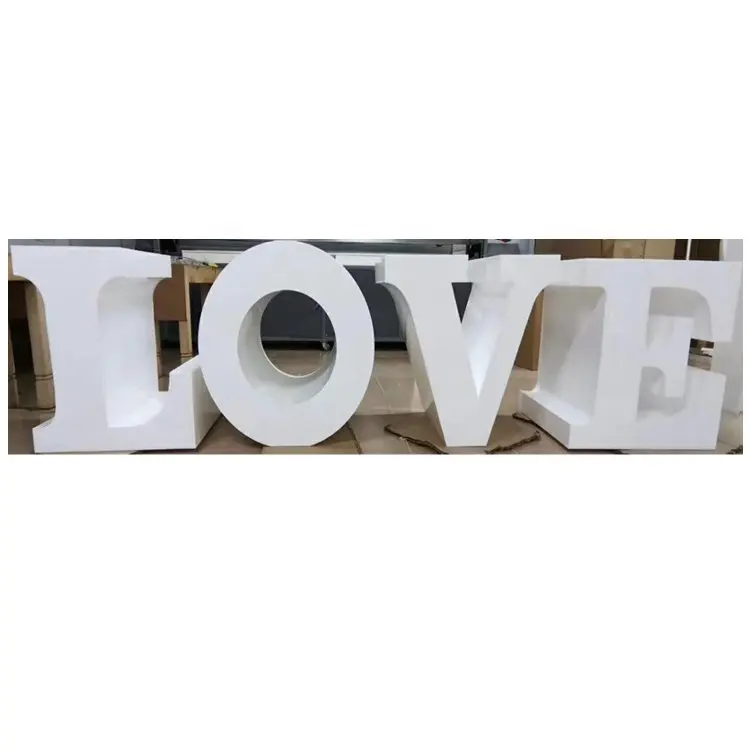 Espejo de decoración del alfabeto para boda, a la moda, mesa con letras de amor para boda