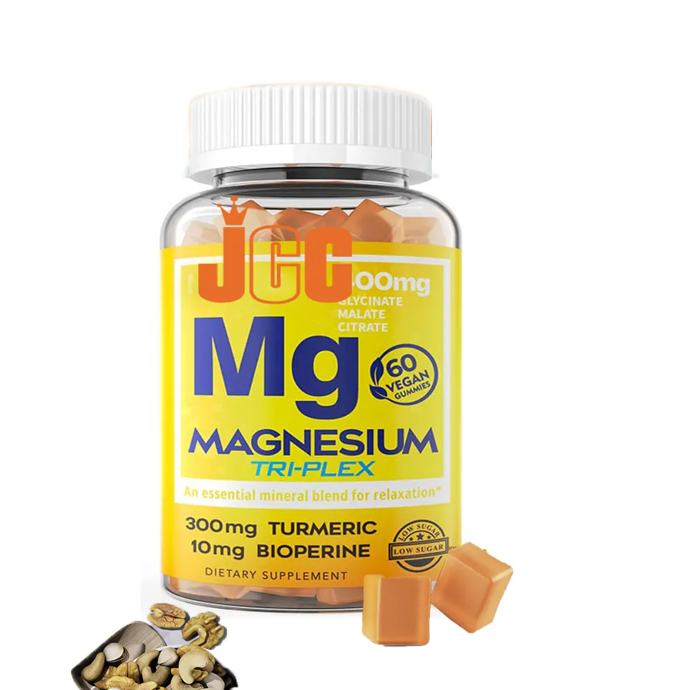 Premium Diepe Slaap Magnesium Gummy Met Vitamine B Kurkuma Extract Voor Metabolisme Zenuwstelsel Spijsvertering Gummies