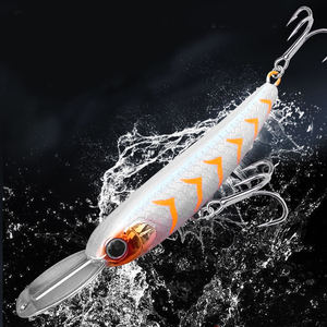 Leurre méné à lèvres en métal de 65mm 16g pour la pêche au bar en eau douce appât dur artificiel avec crochets - Product Image 1