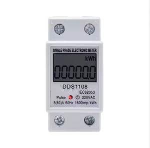 Hiển thị điện năng tiêu thụ Meter Single phase năng lượng Meter Watt wattmeter kWh 230V AC 50Hz 60A điện Din Rail LCD kỹ thuật số - Product Image 1