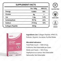 Complément de beauté végétalien OEM à dissolution orale en film mince, peptides de collagène en bandes orales pour la santé des cheveux, des ongles et de la peau