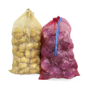 Potato Storage Bags for Pantry - Organic Cotton Potato Sacks - Washable Potato Keeper & Potato Holder with Drawstring - Root Vegetable Storage Sacks