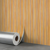 Panneau mural à lattes en tissu non tissé imperméable, motif floral européen - Bande cannelée facile à installer pour la décoration du salon