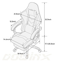 Fauteuil de Gaming à Faible MOQ, Matériau Respirant, Chaise d'Ordinateur Inclinable, Chaise d'Esports, Roulettes Silencieuses, Chaise de Bureau à Domicile avec Repose-Pieds