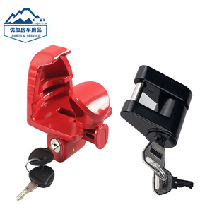 Cerradura de enganche de acero roja y negra con bola de 1/4 de pulgada para remolque Toyota - Product Image 1