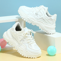 Baskets Chunky Noires et Roses Personnalisées pour Femmes, Respirantes en Maille, Montantes, à Lacets, à Semelle Épaisse et Plateforme, Style Décontracté et Sportif