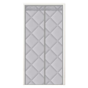 Rideau de porte en coton, motif géométrique rectangulaire, coupe-vent, chaud, épaissi, sans perçage, usage domestique - Product Image 5