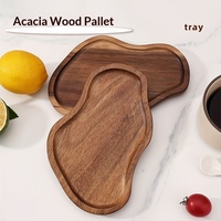 Assiette à dîner en bois écologique au design moderne et simple, forme irrégulière personnalisée, assiette à dessert créative, plateau à thé pour hôtel, style occidental