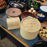 Ensemble de cuisine en bambou chinois écologique en gros, 5 couches, compatible gaz et induction, fabriqué dans le Hubei, panier vapeur pour aliments à base de maïs