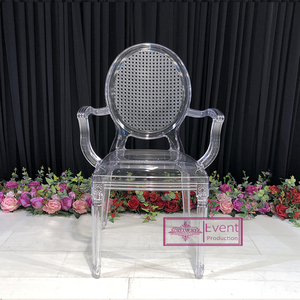 Modern stackable plastic transparent party event chairs acrylic wedding chair
