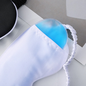 <span class=keywords><strong>Masque</strong></span> de sommeil en soie satinée <span class=keywords><strong>avec</strong></span> compresse froide/chaude personnalisée pour voyage, avion, hôtel, <span class=keywords><strong>avec</strong></span> poche à glace - Product Image 4
