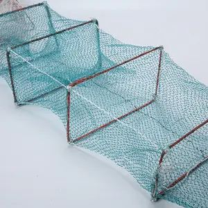 (18 cmx32cmx29frame) presa di fabbrica in Nylon filo marrone per granchio commerciale attrezzature per la piscicoltura Gabbia per esche da pesca