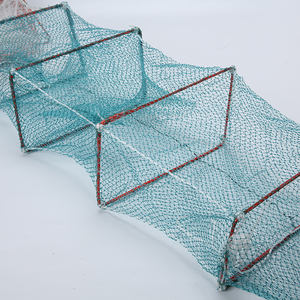 (18cmx32cmx29frames) Pots de crabe commerciaux en fil de nylon brun de sortie d'usine équipements de pisciculture <span class=keywords><strong>Cage</strong></span> à appâts de pêche - Product Image 1
