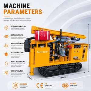 Foreuse de puits <span class=keywords><strong>d</strong></span>'eau haute efficacité 45 kW, profondeur max. 300 m, montée sur roues, machine de <span class=keywords><strong>forage</strong></span> pour grands trous - Product Image 5