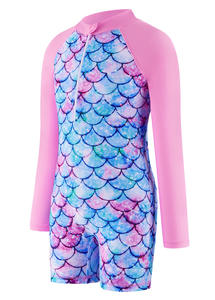 Rts 2025 Aangepast Meisje Bikini Hot Sale Zomer Zeemeermin Lange Mouw Badmode Mode Baby Meisje Badpakken Voor Strand - Product Image 4