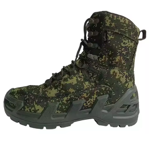 TSB07 Low Middle High Cut Outdoor Digital GREEN Camouflage Suede Cow Leather Tactical <b>Boots</b> <b>Hiking</b> Shoes - Product Image 2