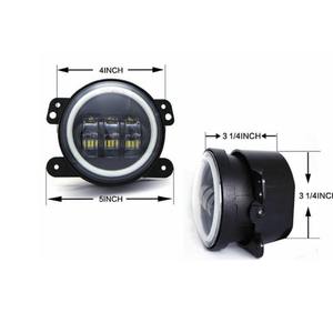 ไฟตัดหมอก LED ขนาด 4 นิ้วสำหรับรถยนต์ สีขาวเหลือง ไฟ DRL ไฟเลี้ยวสำหรับรถจี๊ป แรงเลอร์ JK TJ LJ แกรนด์เชโรกี สีฟ้า แรงดันไฟฟ้า 12V - Product Image 3
