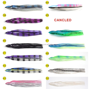 Falda de Pesca de Arrastre para Grandes Capturas, de PVC Plástico de 6 Pulgadas, con Rayas Azules, Plateadas y Rosas, para Señuelos de Marlin - Product Image 5