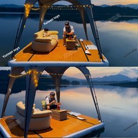 Tente de camping aquatique, auvent pare-soleil, radeau gonflable, lit flottant, plateforme de pêche extérieure en EVA, non standard