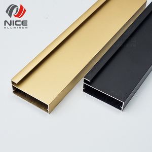 Tùy chỉnh công nghiệp nhôm tủ bếp hồ sơ tủ quần áo khung cửa kính treo đường sắt cửa trượt hệ thống hồ sơ - Product Image 1