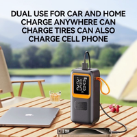 Compresseur d'air numérique portable pour pneus de voiture, moniteur de pression des pneus 12V en ABS, gonflage rapide 150psi, lumière d'urgence